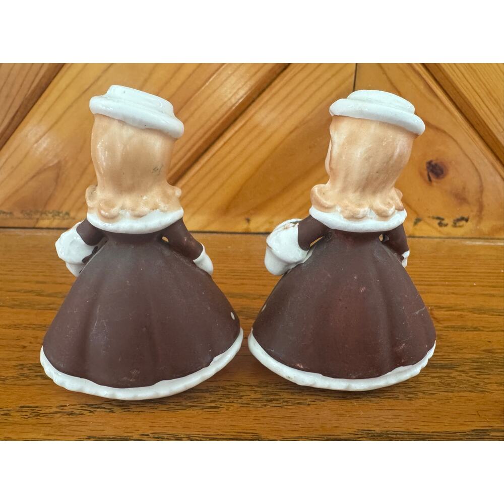 Vintage LEGO Japan Sunday Shopper Fancy Girl Figurine Salt Pepper Shakers - Picture 2 of 7